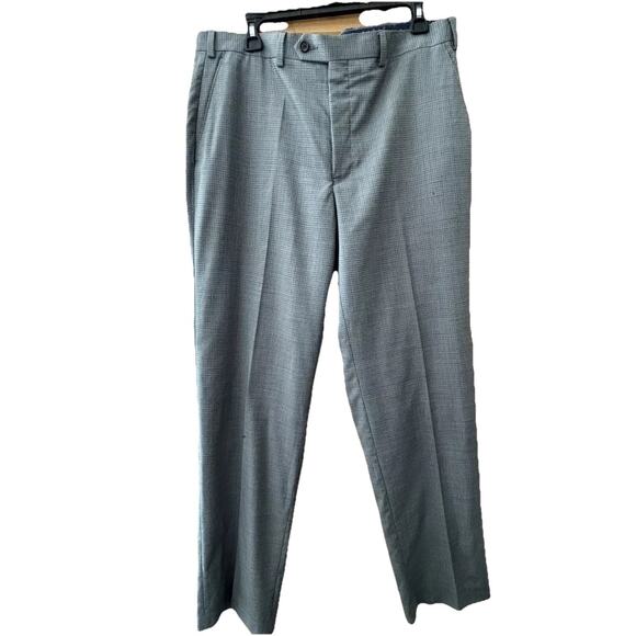 Lauren Ralph Lauren Men’s Wool Dress Pants Gray Houndstooth 36x32 Business Work - Picture 1 of 5